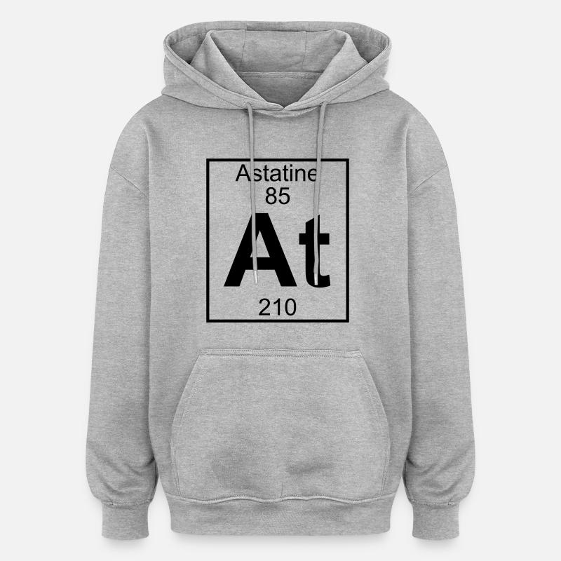 Element 085 - At (astatine) - Full - Sweat à capuche oversize unisexe - gris chiné