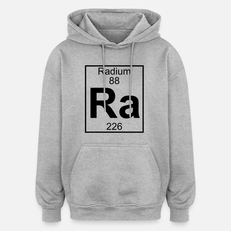 Element 088 - Ra (radium) - Full - Sweat à capuche oversize unisexe - gris chiné