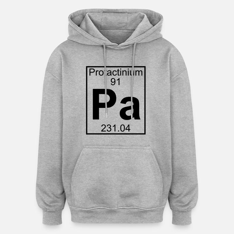 Protactinium (Pa) (element 91) - Oversized Unisex Hoodie - heather grey