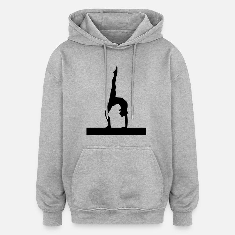 Schwebebalken - Oversized Unisex Hoodie - Grau meliert