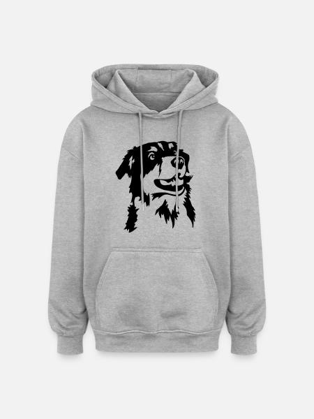 Australian shepherd - Oversized Unisex Hoodie - heather grey