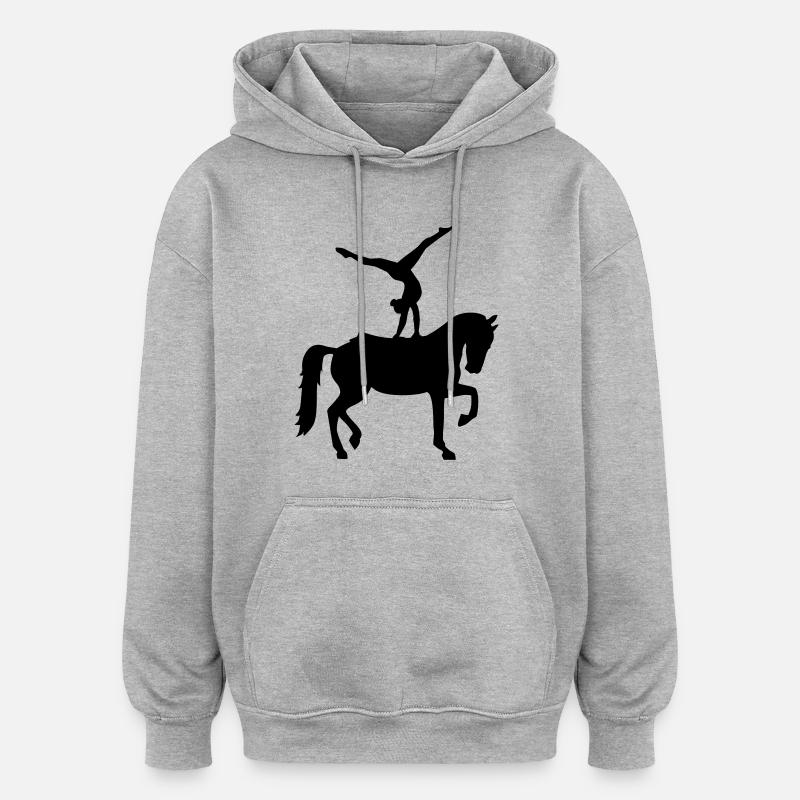 Voltige - Sweat à capuche oversize unisexe - gris chiné