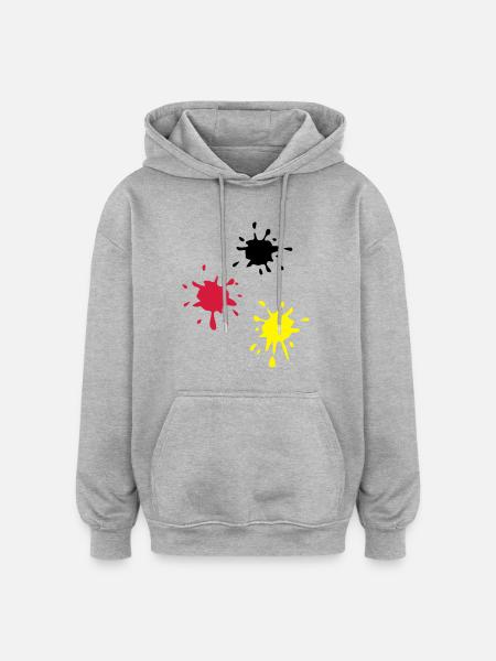 Art, paint (super cheap!) - Sweat à capuche oversize unisexe - gris chiné