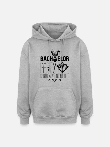 bachelor party gentlemens - Oversized Unisex Hoodie - Grau meliert