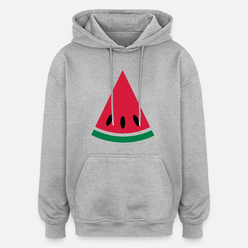 Melon - Sweat à capuche oversize unisexe - gris chiné