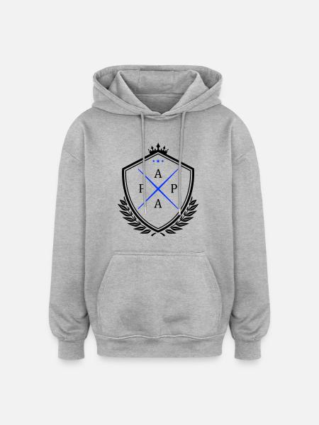 dad crest dad - Oversized Unisex Hoodie - heather grey