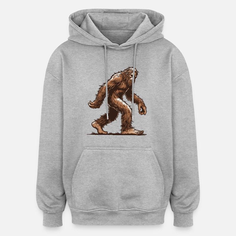 Sasquatch - Sweat à capuche oversize unisexe - gris chiné