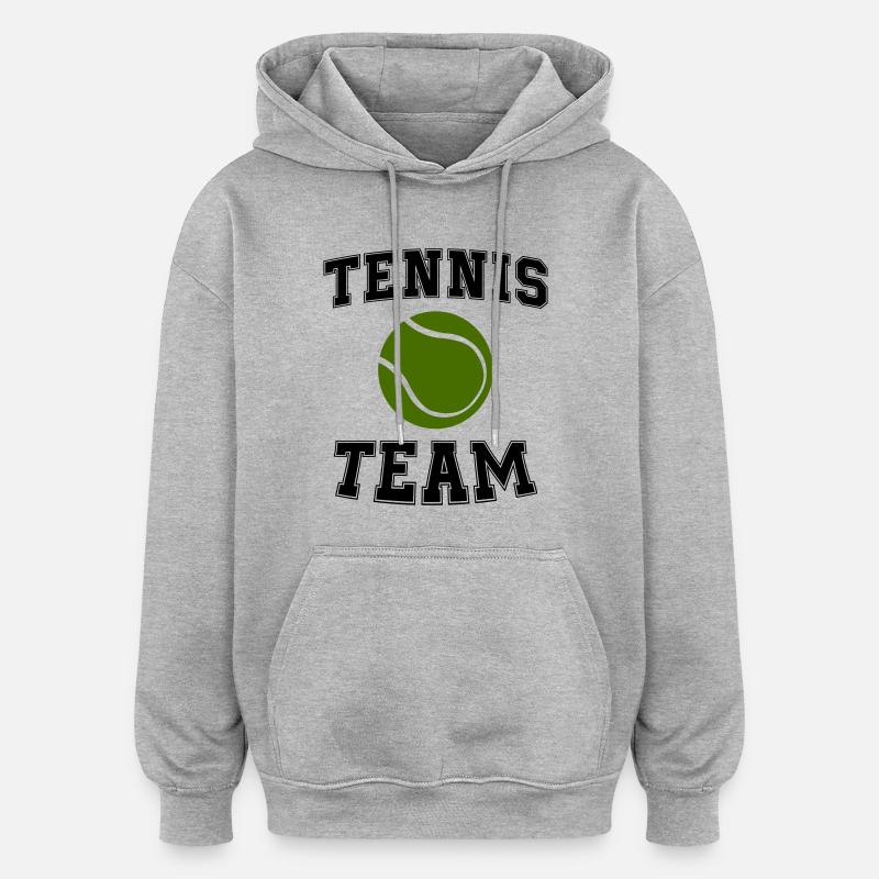 Équipe de tennis - Sweat à capuche oversize unisexe - gris chiné