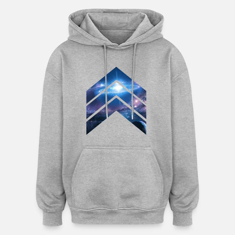 Milkyway Galaxy - Sweat à capuche oversize unisexe - gris chiné