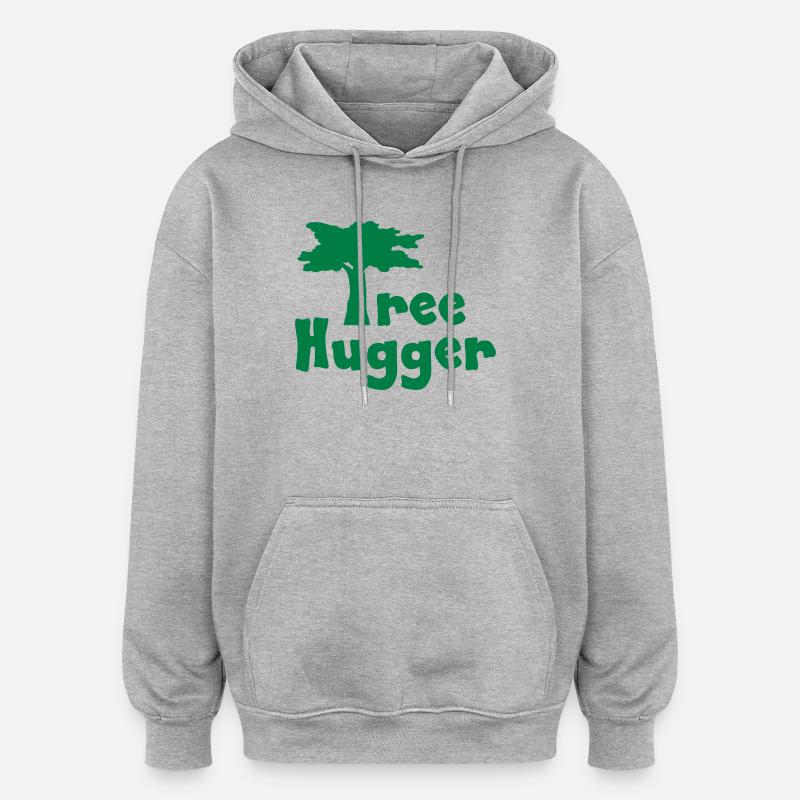 Tree Hugger - Oversized Unisex Hoodie - heather grey