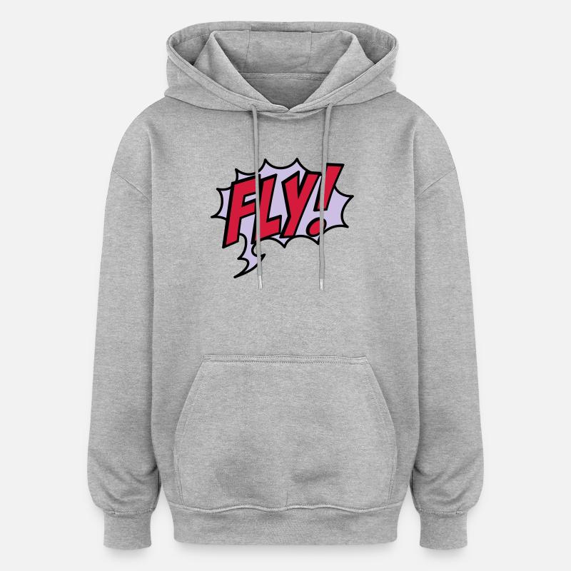 2541614 15932863 fly - Oversized Unisex Hoodie - Grau meliert