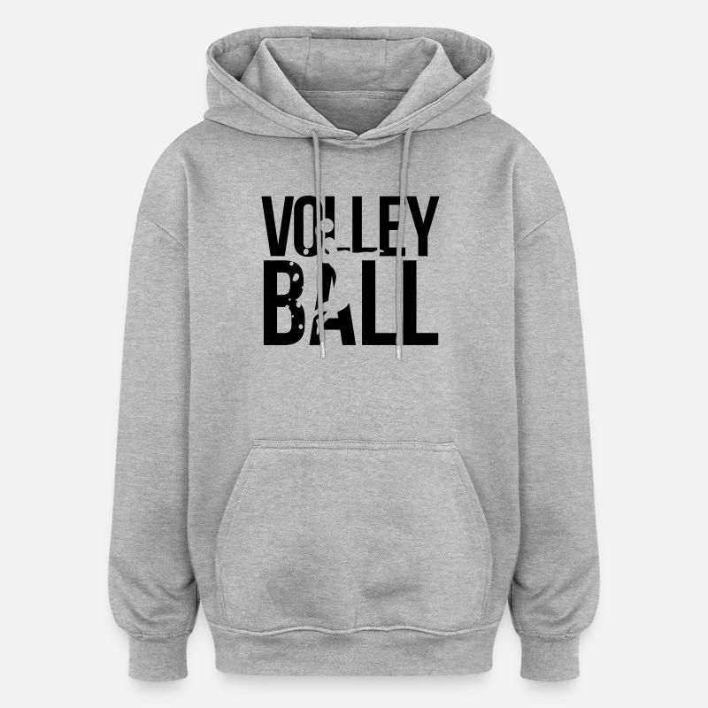 volleyball - Sweat à capuche oversize unisexe - gris chiné