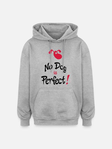 humorous dog - Oversized Unisex Hoodie - heather grey
