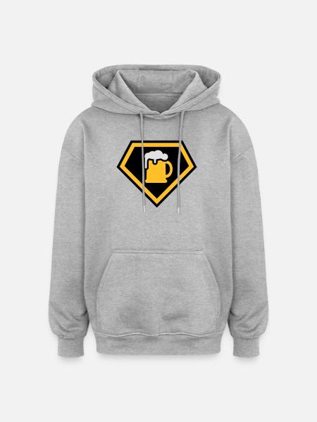 Super Drinking Team - Oversized Unisex Hoodie - heather grey