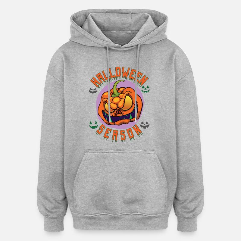 Saison d’Halloween - Sweat à capuche oversize unisexe - gris chiné