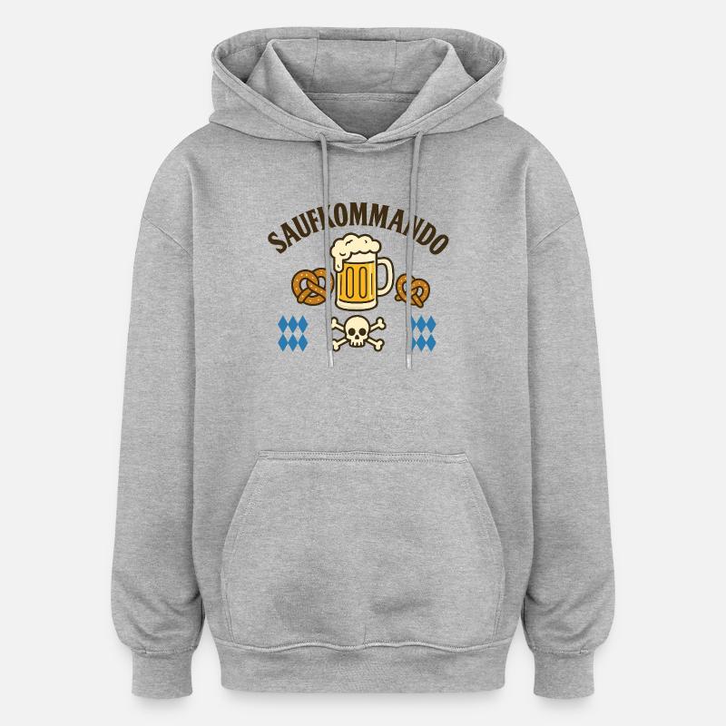 Booze Squad / Chemise de l’équipe Saying - Sweat à capuche oversize unisexe - gris chiné