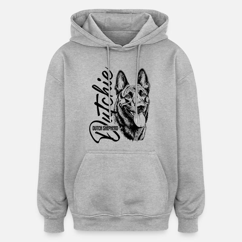 Dutchie - Holländischer Schäferhund - Oversized Unisex Hoodie - Grau meliert