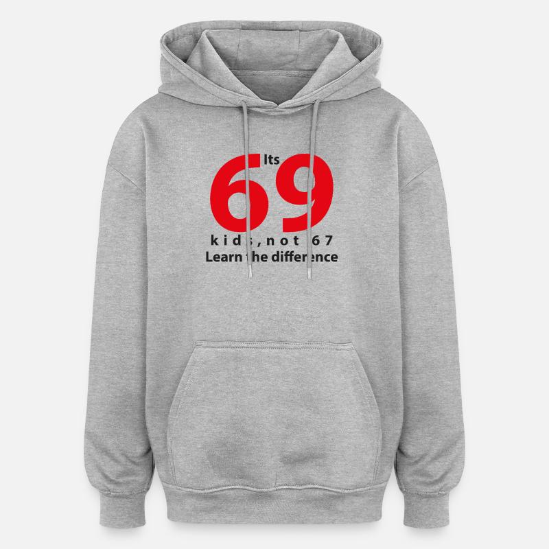 its_69 note 67 noir - Sweat à capuche oversize unisexe - gris chiné