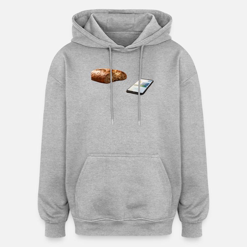 Bread - Oversized Unisex Hoodie - heather grey