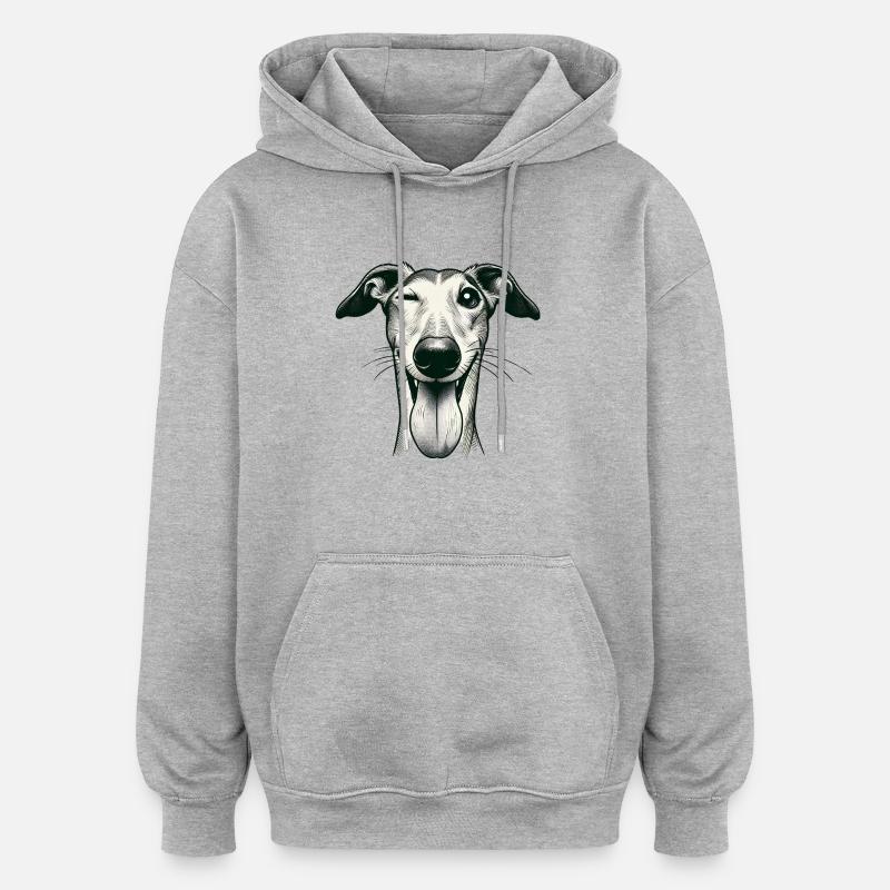 ;oP - Sweat à capuche oversize unisexe - gris chiné