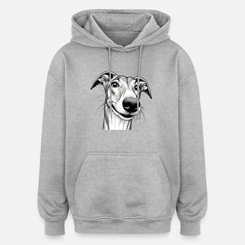 Voleur Venteux - Sweat à capuche oversize unisexe - gris chiné