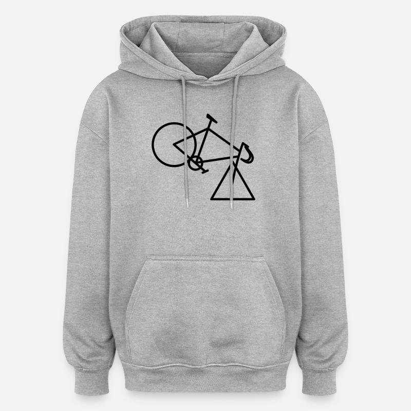 Tri-cycle - Sweat à capuche oversize unisexe - gris chiné