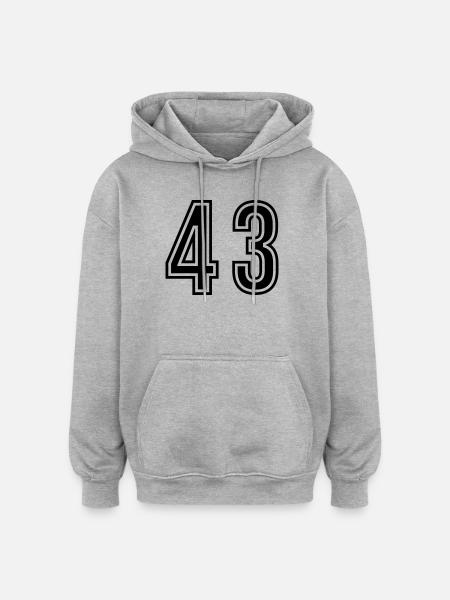43 Number symbol - Oversized Unisex Hoodie - heather grey