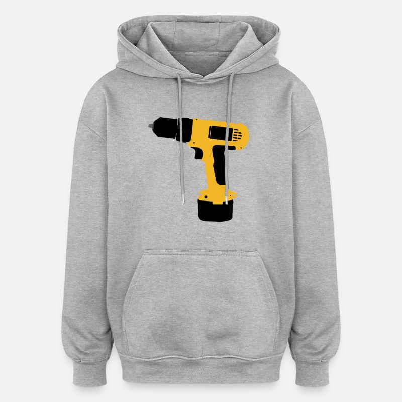 foret - Sweat à capuche oversize unisexe - gris chiné