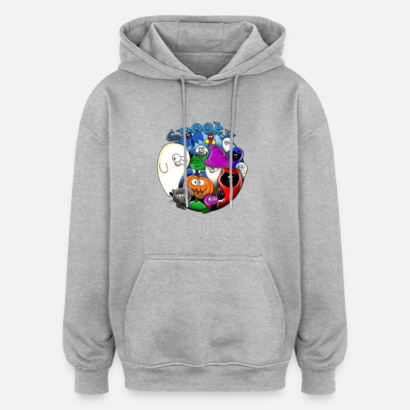 fantasmagorique - Sweat à capuche oversize unisexe - gris chiné