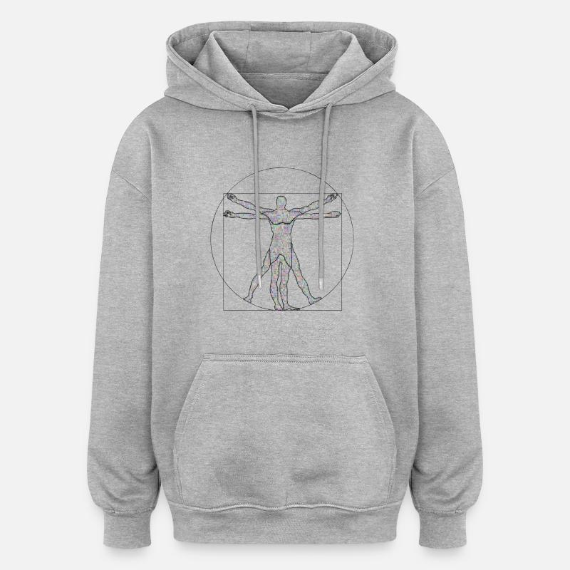 Da Vinci Programmierer Geschenkidee - Oversized Unisex Hoodie - Grau meliert