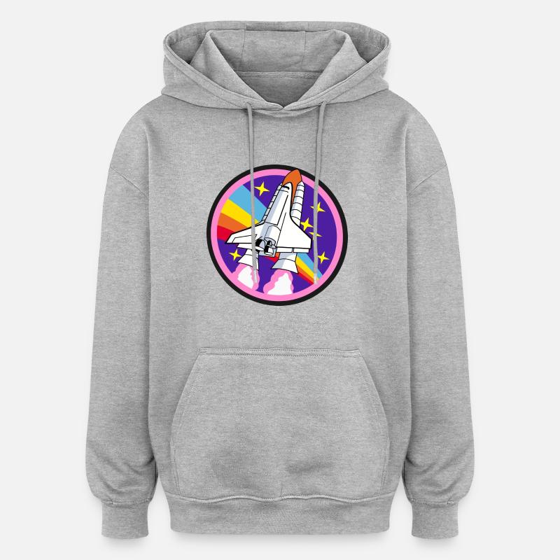 rocket - Oversized Unisex Hoodie - heather grey