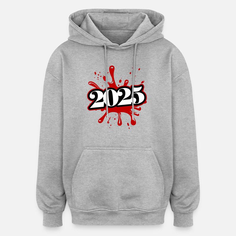 Blobs de 2025 - Sweat à capuche oversize unisexe - gris chiné