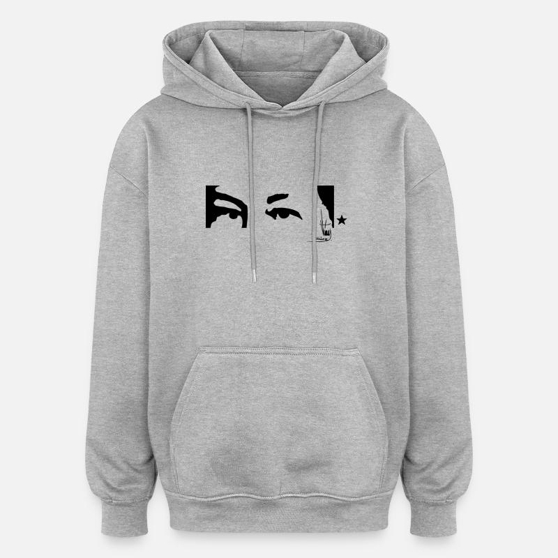 Chavez regarde - Sweat à capuche oversize unisexe - gris chiné