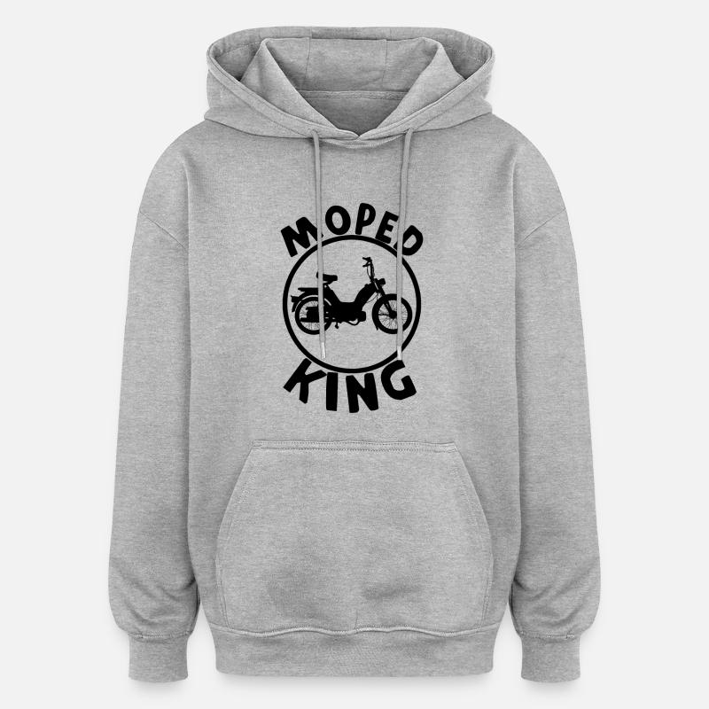 Moped König - Sweat à capuche oversize unisexe - gris chiné