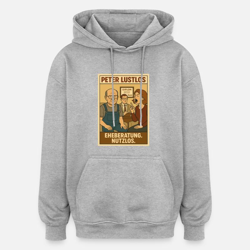 Ehepaar bei Eheberatung - Oversized Unisex Hoodie - Grau meliert