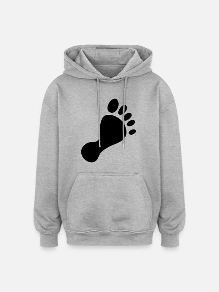 fuss - Oversized Unisex Hoodie - Grau meliert