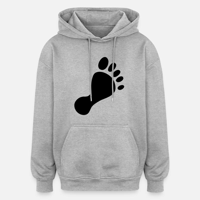 big_foot - Sweat à capuche oversize unisexe - gris chiné