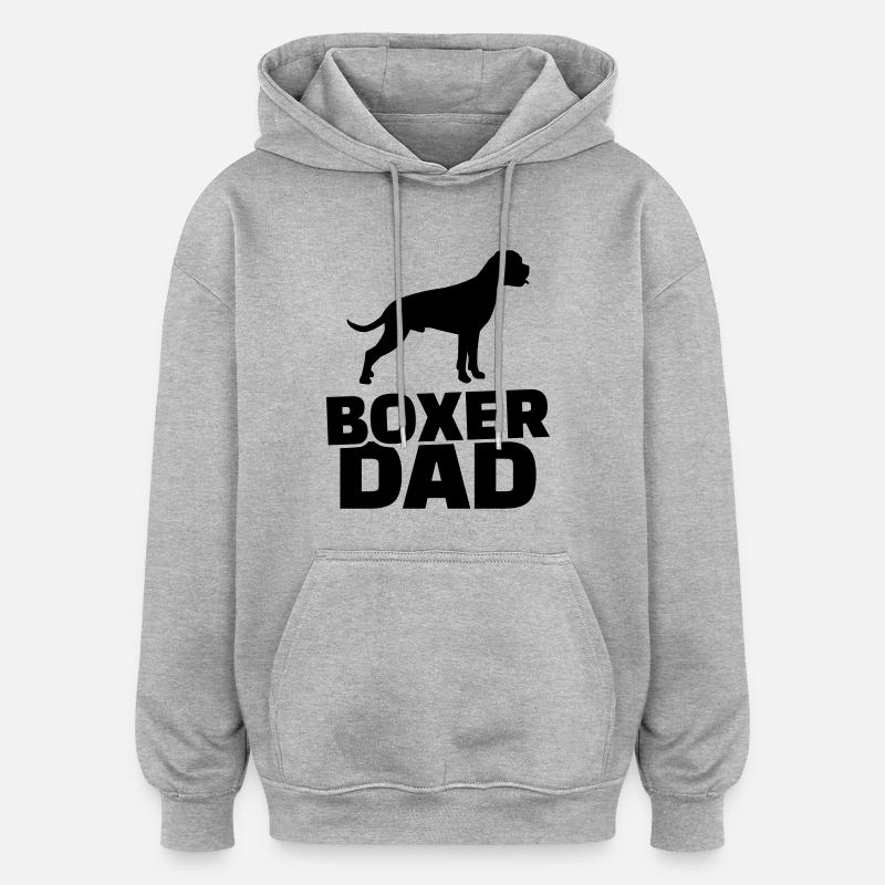 Boxer Dad - Sweat à capuche oversize unisexe - gris chiné