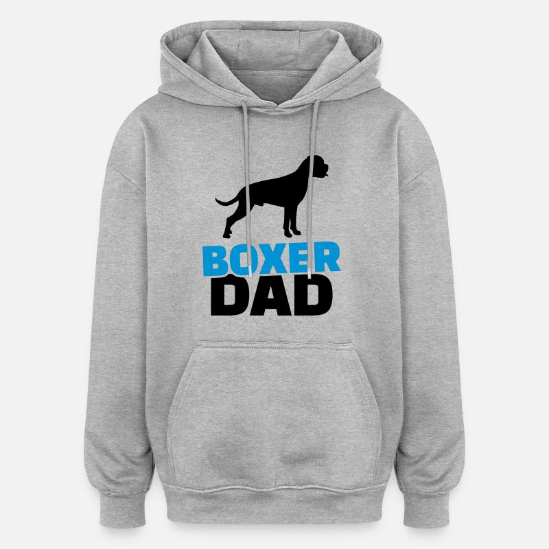 Boxer Dad - Sweat à capuche oversize unisexe - gris chiné