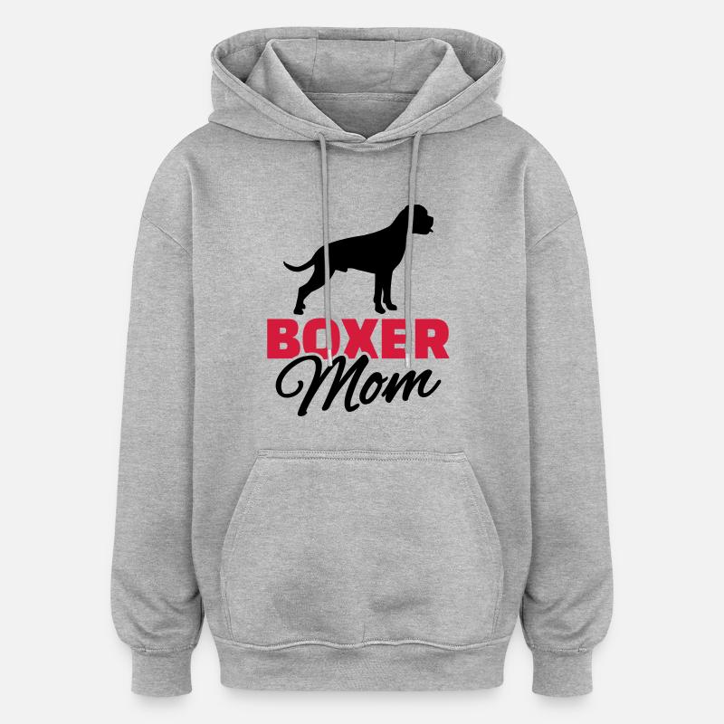 Boxer - Oversized Unisex Hoodie - Grau meliert