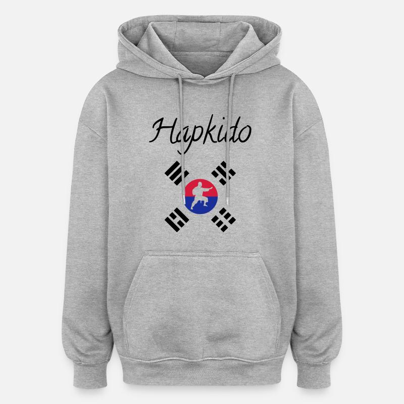 Hapkido / Hapkidoin / Martial Arts / Fight - Sweat à capuche oversize unisexe - gris chiné