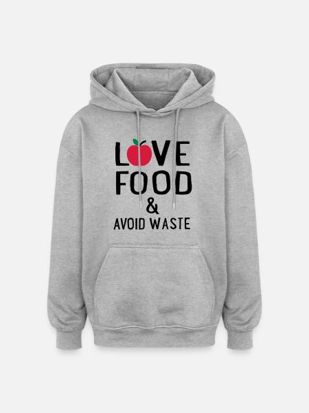 Food waste - Oversized Unisex Hoodie - heather grey