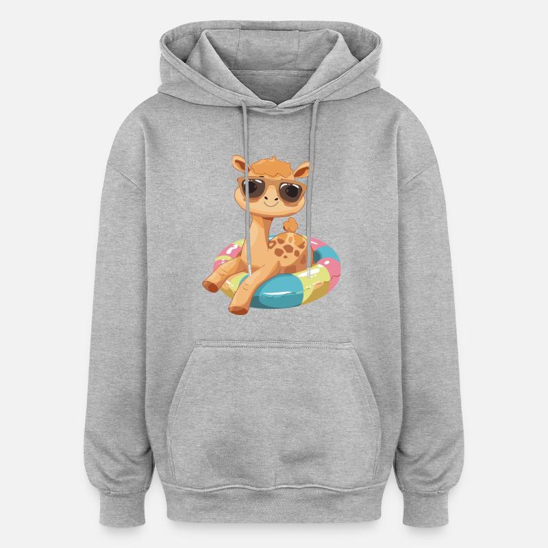 Camel Comic Cool - Oversized Unisex Hoodie - heather grey
