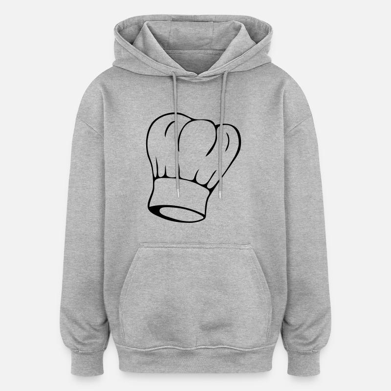 Chapeau Chefs - Sweat à capuche oversize unisexe - gris chiné