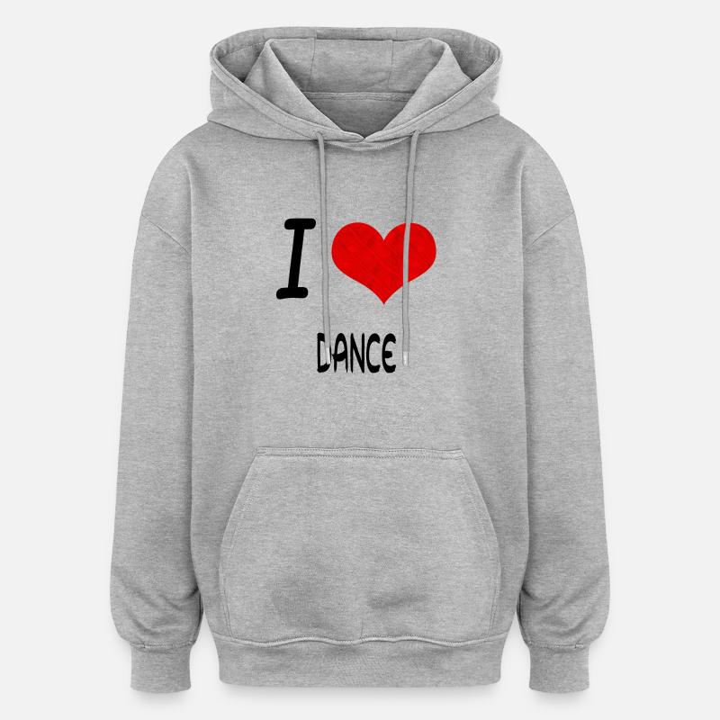 J'aime Hobby Présent DANSE bday - Sweat à capuche oversize unisexe - gris chiné