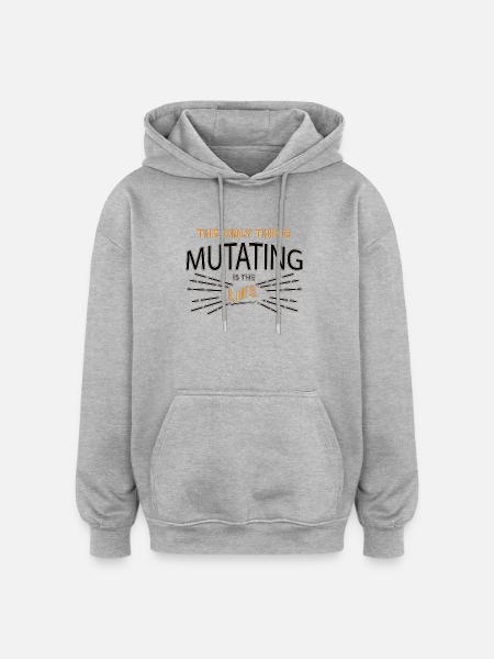 Spruch - Oversized Unisex Hoodie - Grau meliert