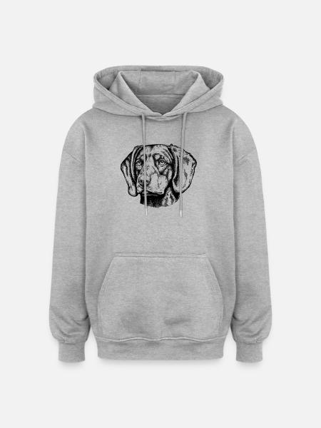 Brandelbracke Portrait - Oversized Unisex Hoodie - heather grey