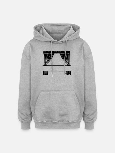 Curtains with recess - Oversized Unisex Hoodie - heather grey