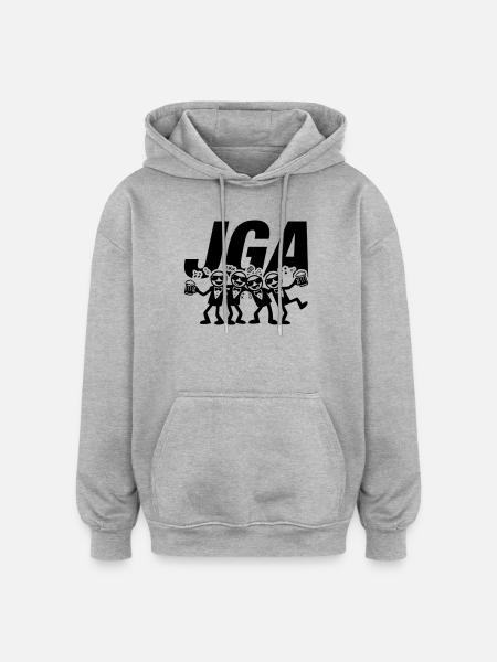 Junggesellenabschied Jga Lustig - Oversized Unisex Hoodie - Grau meliert
