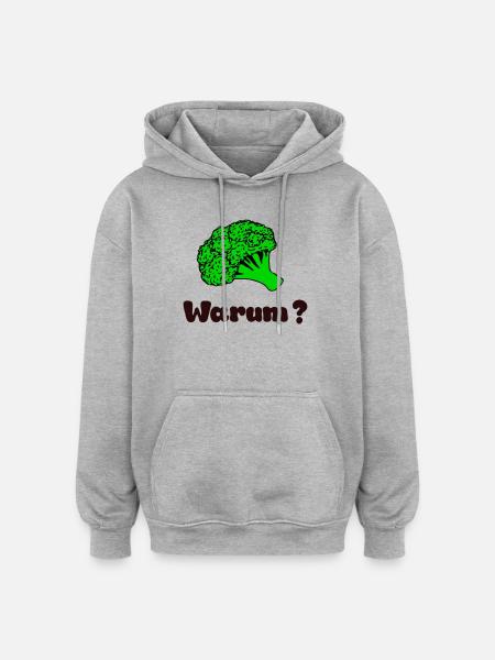 Why broccoli - Oversized Unisex Hoodie - heather grey